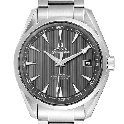 omega seamaster aqua terra grey dial stainless steel mens watch|omega aqua terra ladies diamond.